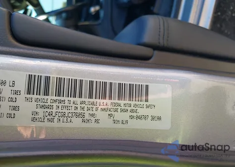 2018 Jeep Grand Cherokee High Altitude 4X4 из США, поврежденный, VIN 1C4RJFCG8JC376056